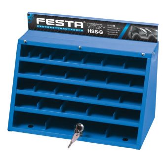   Lev Festa fúrószár, fémcsigafúró állvány HSS-G W9 fúrókkal, kék, 19669