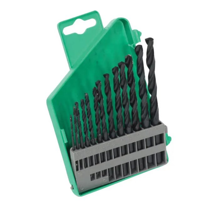 Lev fúrószár, fémcsigafúró készlet DIN 338 HSS 1,50- 6,50mm, 13 részes, hengerelt, fém, 20300