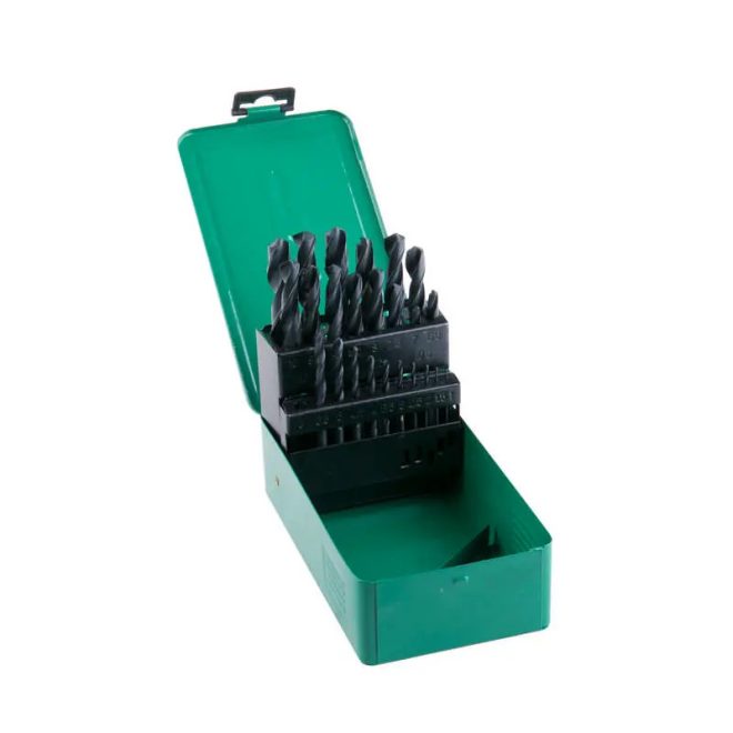 Lev fúrószár, fémcsigafúró készlet DIN 338 HSS 1,00- 13,00mm, 25 részes, hengerelt, fém, 20311