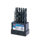 Lev fúrószár, fémcsigafúró készlet DIN 338 HSS 1,00- 10,00mm, 19 részes, hengerelt, fém, 20321