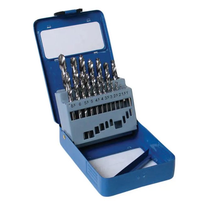 Lev Festa fúrószár, fémcsigafúró készlet DIN 338 SHSS 1,00- 10,00mm, 19 részes, csiszolt, fém-inox, 20334