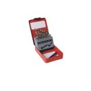 Lev fúrószár, fémcsigafúró készlet DIN 338 HSS 1,00- 10,00mm, 4341-es, 19 részes, fém, 20337