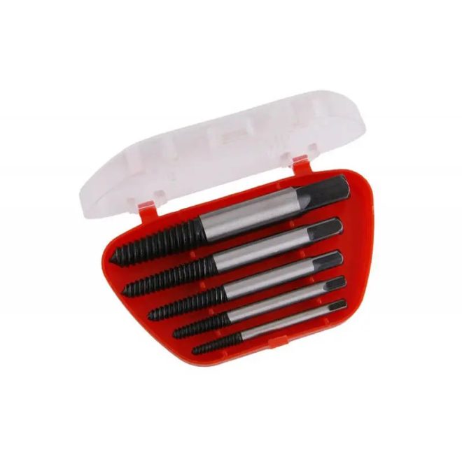 Lev törtcsavar kiszedő készlet 5 részes 4/4,5/6/7,5/11mm, 20385