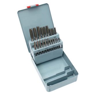   Lev Festa menetfúró készlet 21 részes, M3/4/5/6/8/10/12mm, fém dobozban, 20390