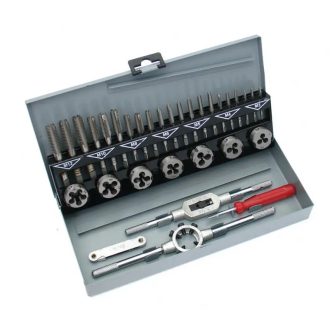   Lev Festa menetvágó és fúró készlet 32 részes, M3/4/5/6/8/10/12mm, fém dobozban, 20391