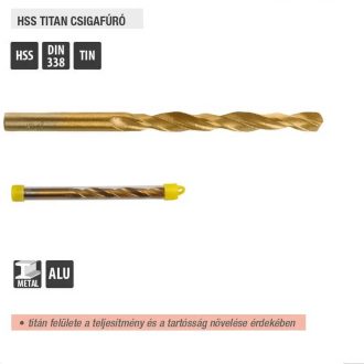   Lev fúrószár, fémcsigafúró DIN 338 HSS 4,20mm, TITAN- fém, Alu, 20409
