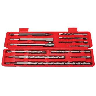   Lev Festa kőzet/betonfúró és véső készlet SDS-Plus 12 részes, 9fúró 5-20mm + 1spicc és 1lapos véső, horonymaró, 20950