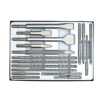   Lev Festa kőzet/betonfúró és véső készlet SDS-Plus 17 részes, 12fúró 5-12mm + 3lapos és 2spicc véső, 20952