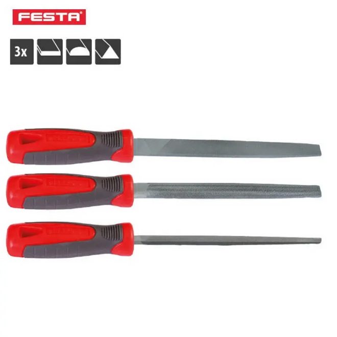 Lev Festa fémreszelő készlet 3 féle, 2 finomság 150mm, 22208