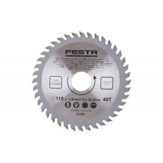   Lev Festa TCT körfűrész tárcsa, körfűrészlap 115x22mm, Z40, fához, Vídia lappal, 22300