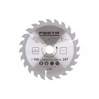   Lev Festa TCT körfűrész tárcsa, körfűrészlap 150x20mm, Z24, fához, Vídia lappal, 22305