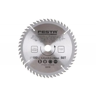   Lev Festa TCT körfűrész tárcsa, körfűrészlap 180x20mm, Z50, fához, Vídia lappal, 22318