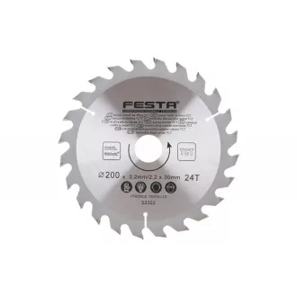   Lev Festa TCT körfűrész tárcsa, körfűrészlap 200x30mm, Z40, fához, Vídia lappal, 22324