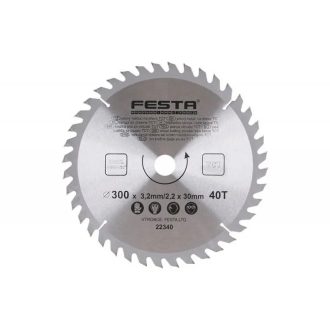   Lev Festa TCT körfűrész tárcsa, körfűrészlap 300x30mm, Z40, fához, Vídia lappal, 22340