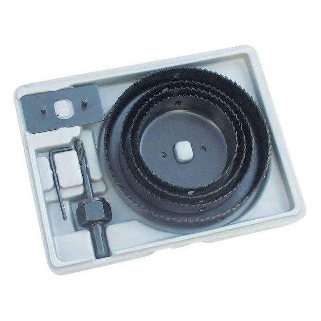 Lev Festa körkivágó készlet 8 részes 64/73/89/102/127mm, hex kulcs, fej, fához, 24706