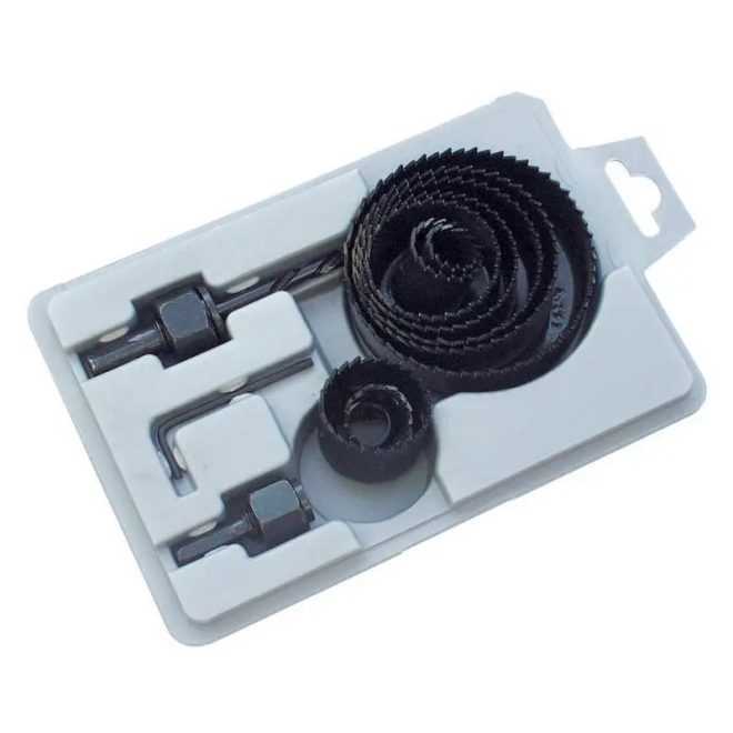 Lev Festa körkivágó készlet 12részes 19/22/25.5/36/44/51/60/67/76/82mm 1db imbusz+2db fej fához, 24712