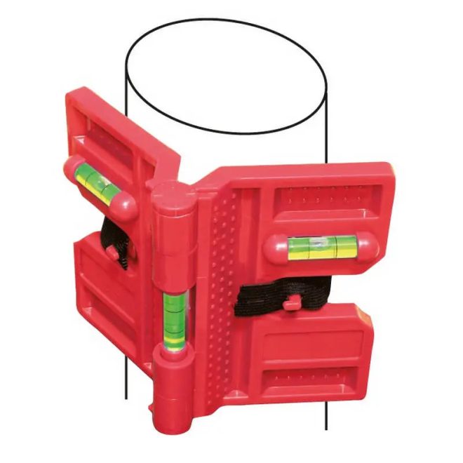 Lev Nivela vízmérték oszlophoz 3 libellás mágneses rögzítőöv, különböző színekben, 26028