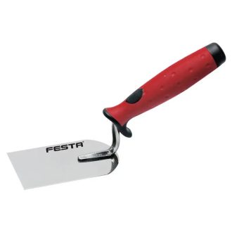   Lev Festa gipszelő kanál 80mm, rozsdamentes, inox, profi, gumi markolat, 31390