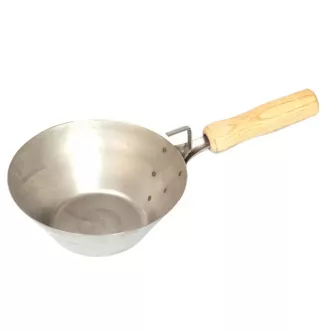   Lev Festa kőműves tál, fángli 180mm, fém, inox, akasztóval, fa markolat, 32285