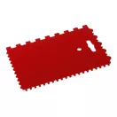 Lev műanyag spatula 170x115mm, fogazott, 37111