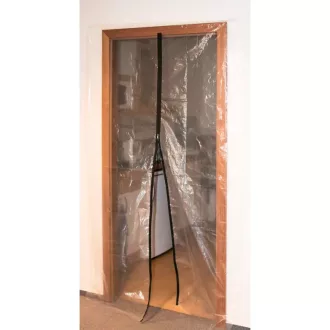   Lev takarófólia ajtóhoz, cipzárral, 1,2x2,2 m- 100ľm, maszkolószalag 45mm, 37248