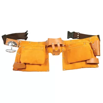   Lev Festa ács övtáska 2 zsebes, 11 részes, Profi, bőr, fém csattal, 37303