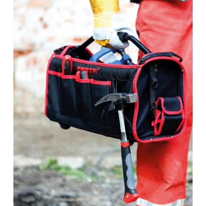 Lev Festa szerszámtartó táska fém fogantyú, 18 részes, 280x490x230mm, 37331
