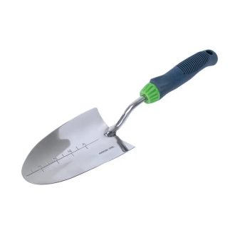 Lev kerti kis lapát 350mm, széles, inox, 45056