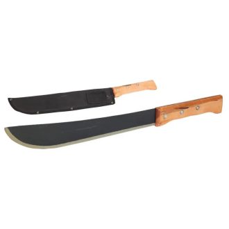   Lev bozótvágó kés 510mm, íves, kőrisfa nyél, tartóval, 45081