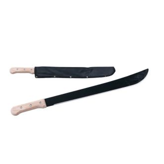   Lev bozótvágó kés 710mm, íves, kőrisfa nyél, tartóval, 45082