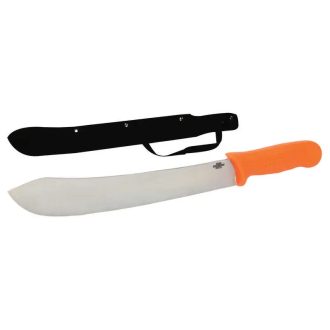 Lev bozótvágó kés 430mm, íves, inox, tartóval, 45083