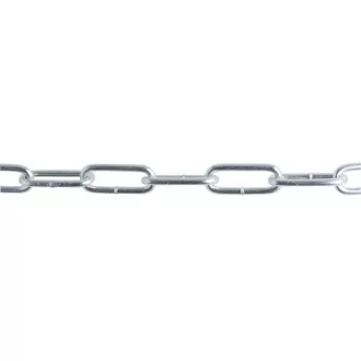   Lev lánc, hosszú szemű 5x35mm/32m, ZN/horganyzott, DIN5685C, 51415