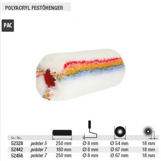 Lev Teddy festőhenger 250x8x54x18mm, Polyakryl, 52328