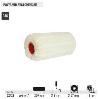 Lev Teddy festőhenger 250x8x67x18mm, Polyamide, 52428