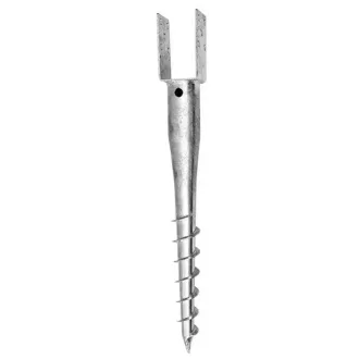   Lev talajrögzítő csavar, csavaros tűske- U alakú 101x60x100mm-4mm, ZN/horganyzott, 55453