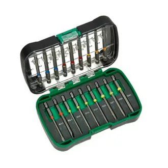   Hikoki bitkészlet, 18db-os, 1/4 75mm, PH/PZ/FL/T/hatlapú, 750361