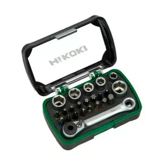   Hikoki bitkészlet, 24db-os, 1/4 25mm, PH/PZ/FL/T/hatlapú/dugókulcs, 750362