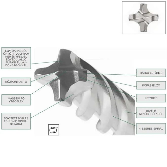 Hikoki TCT fúrószár SDS-Plus, 4élű 6,0x215/150mm, 783210