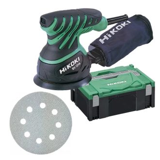   Hikoki excentercsiszoló 125mm 230W + ajándék csiszolókorong + Hitbox, SV13YAW2Z