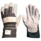 MV bőrkesztyű, szürke marhahasíték/farmer kézhát, tenyérbélés 10, 202