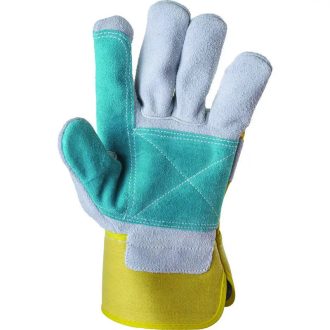   MV bőrkesztyű, 4244, dupla hasítékbőr tenyér/sárga vászon 8, 228