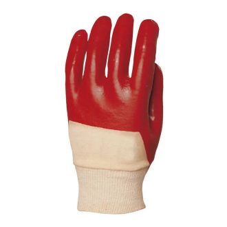   MV mártott PVC kesztyű, piros, szellőző kézháttal 10, 3420