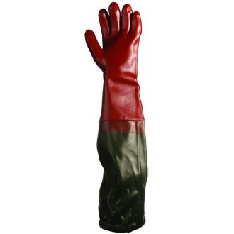   MV mártott PVC kesztyű, bordó, sav/lúg/olajálló, 70cm hosszú 10, 3669
