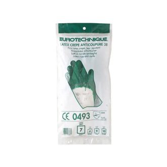   MV mártott zöld krepp latex, erős, érdes, szellőző kézhát 10, 3810