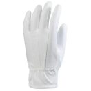 MV pamutkesztyű, fehér, varrott, tenyerén PVC minipettyek 7, 4167
