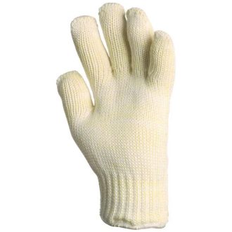   MV kötött fehér nomex kesztyű, 35cm, 350C fokig hőálló, pamut belső 10, 4687