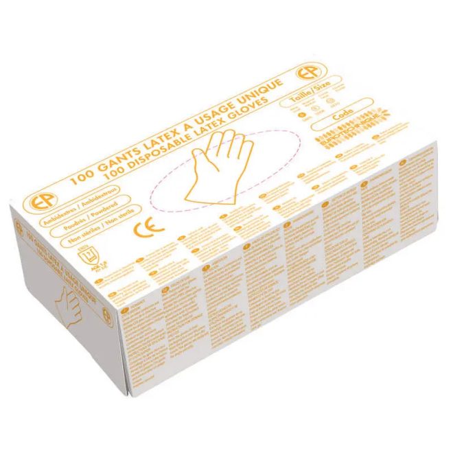 MV latex vizsgálókesztyű, púderozott M, 100db/doboz, 5808