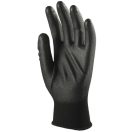 MV Euro Protection munkavédelmi tenyéren mártott PU precíziós/szerelő kesztyű fekete 6, 6036