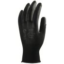 MV Euro Protection munkavédelmi tenyéren mártott PU precíziós/szerelő kesztyű fekete 6, 6036