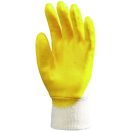 MV tenyéren mártott sárga nitril kesztyű 7, 9317
